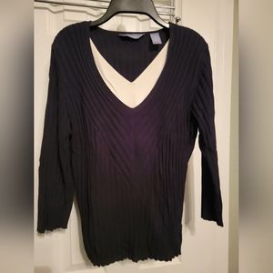 Black and white sweater